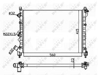 Motora dzesēsanas radiators - 58943A