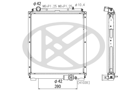 Motora dzesēsanas radiators - PL033458R
