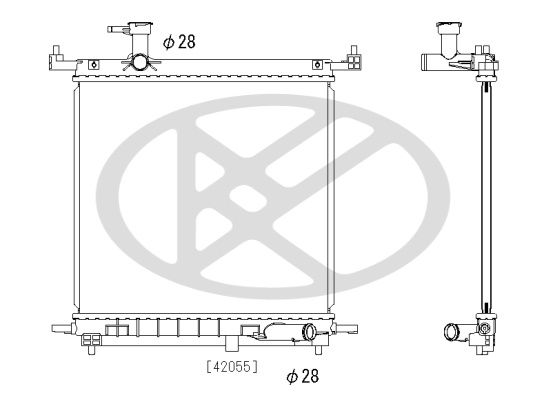 Motora dzesēsanas radiators - PL023128