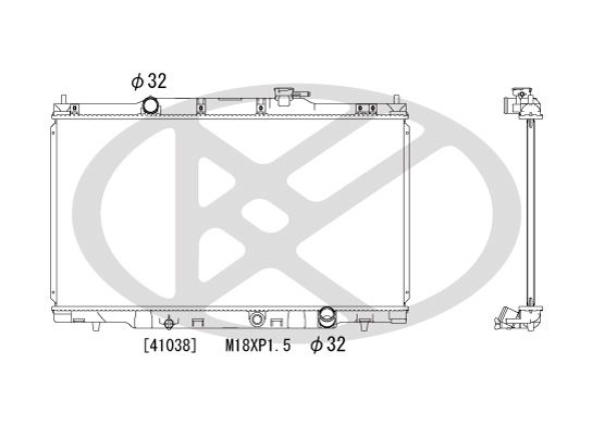 Motora dzesēsanas radiators - PL081258