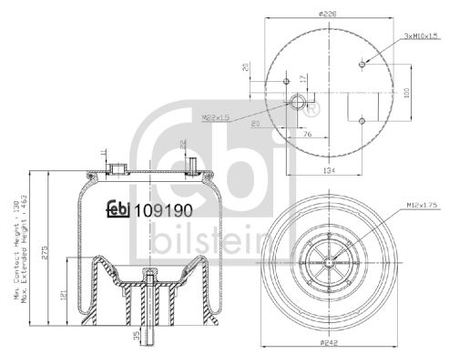 Pneimo piekares spilvens - 109190