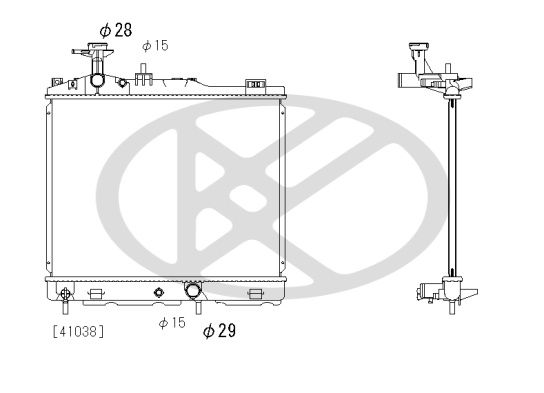 Motora dzesēsanas radiators - PL032980
