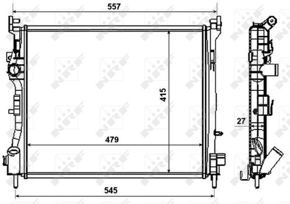 Motora dzesēsanas radiators - 58374