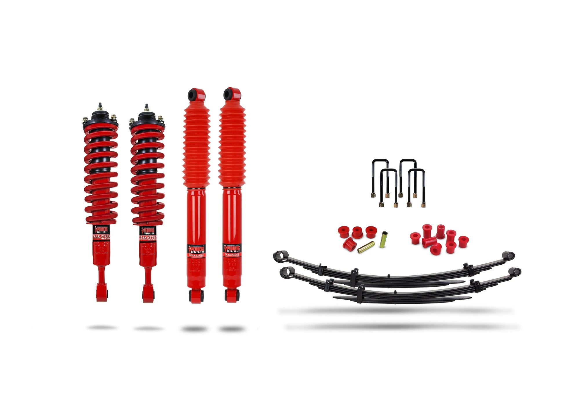 Pedders Heavy Duty Load Carrying and Towing Suspension Kit. With Assembled struts. Toyota Hilux Mk6 and 7 - 803158