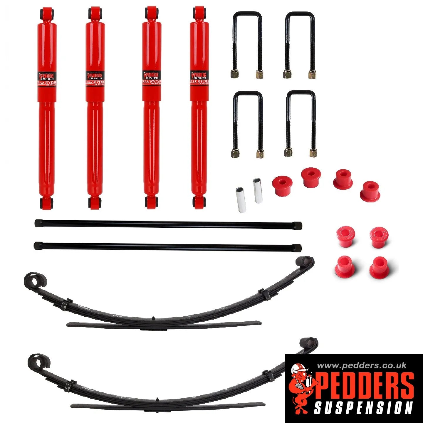 Pedders 1.5 Inch Suspension Lift Kit. WITH Torsion bars. Toyota Hilux Mk4 & 5 & MK3 IMPORT - 803165