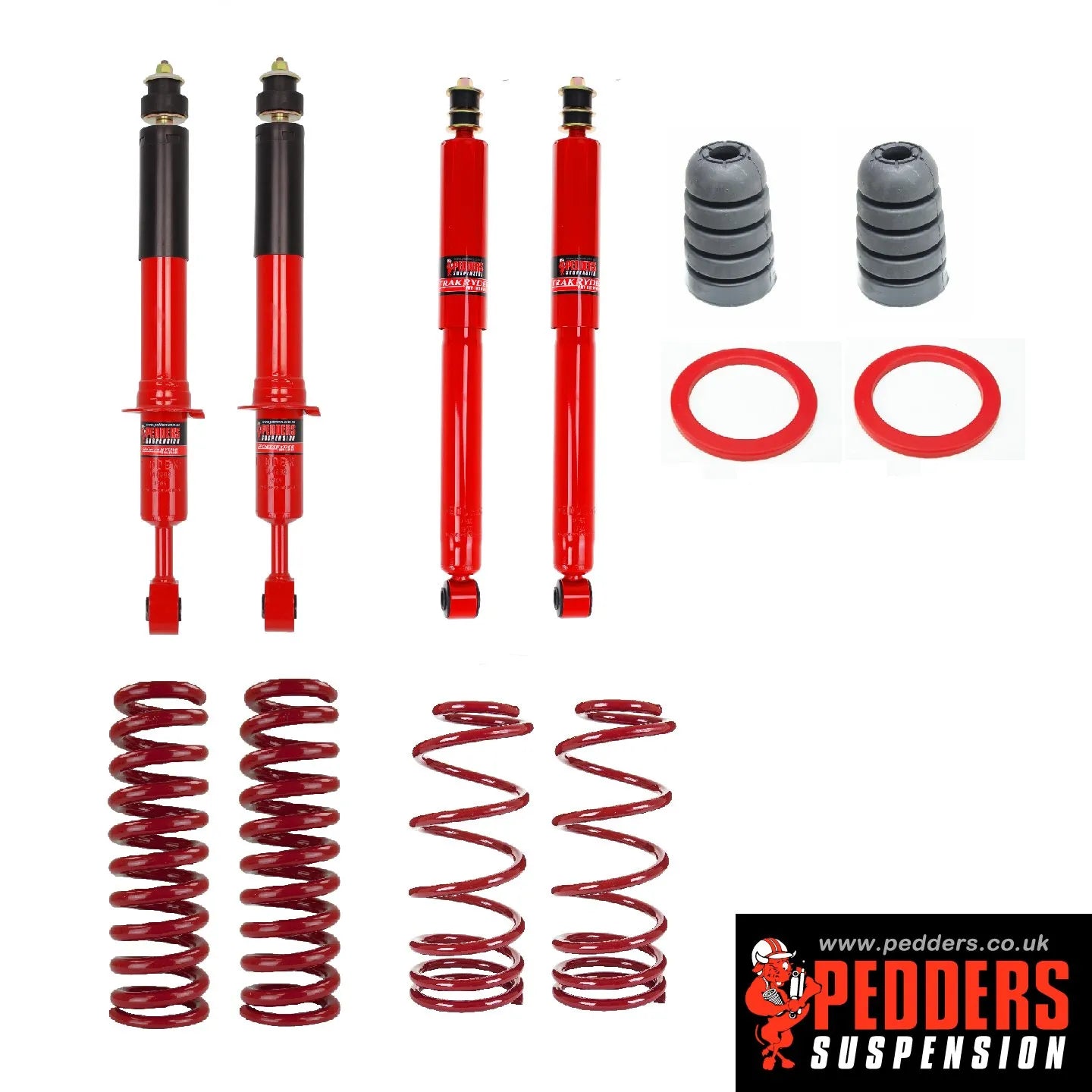 Pedders Air Suspension Conversion Kit. Heavy duty version. With Foam Cell Shocks. Toyota LC5 / Prado / Landcruiser 120 series - 803182