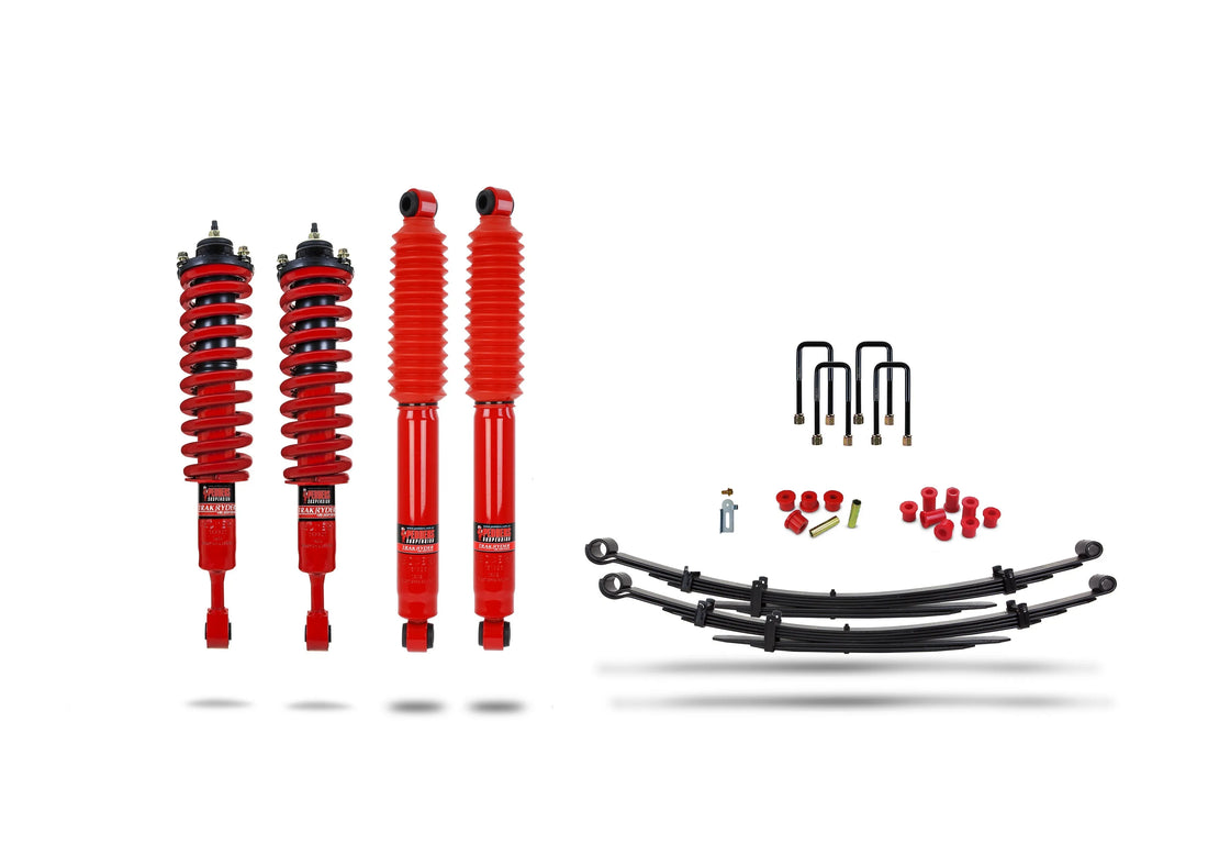 Pedders Extra Heavy Duty Load Carrying and Towing Suspension Kit. With Foam Cell Shocks & Assembled Front Struts. Toyota Hilux MK8 - 803241
