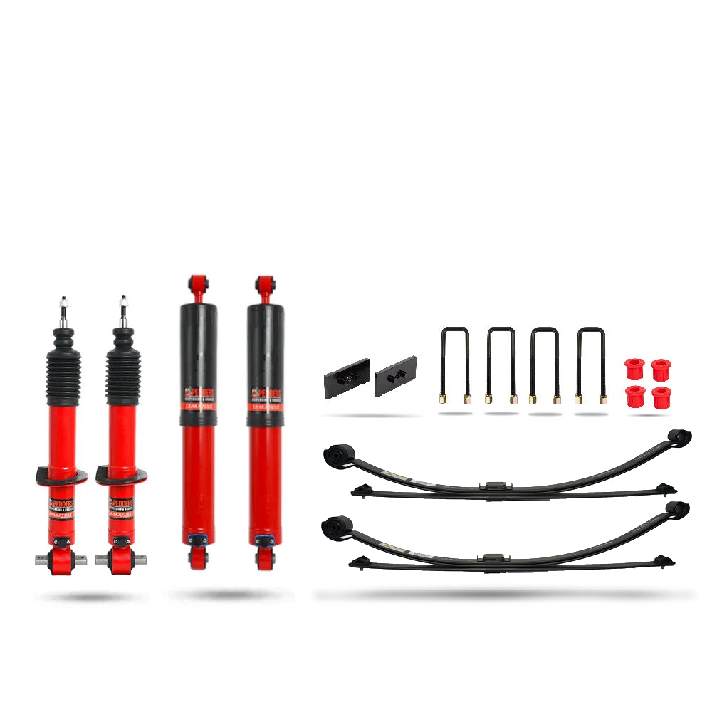 Pedders 2 Inch Suspension Lift Kit with Adjustable Foam Cell Shocks and Parabolic Leaf Springs. Ford Ranger 2023 on. 3.0 V6 models - 803528PA