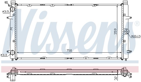 Jäähdytin,moottorin jäähdytys - 65273A