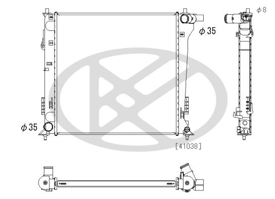 Motora dzesēsanas radiators - PL813471