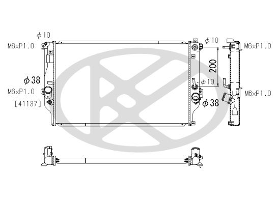 Motora dzesēsanas radiators - PL012985