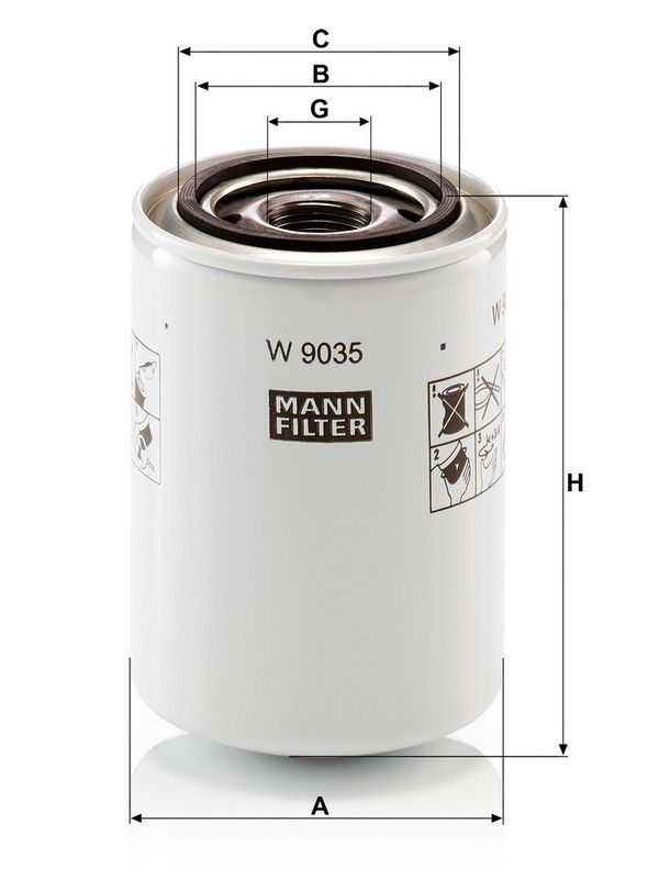 Eļļas filtrs - W 9035