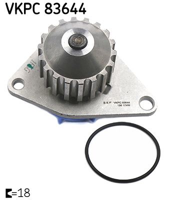 Vesipumppu, moottorin jäähdytys - VKPC 83644