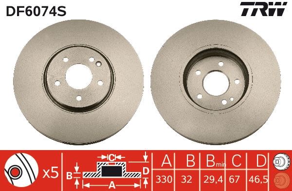 Bremžu diski - DF6074S