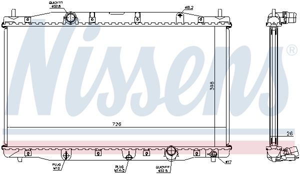 Motora dzesēsanas radiators - 68092