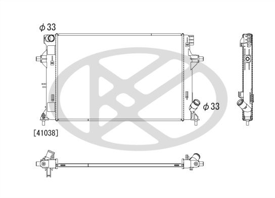 Motora dzesēsanas radiators - PL823644