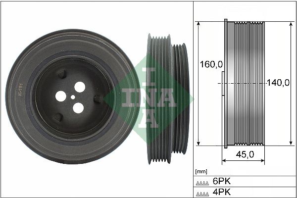 Kloķvārpstas skriemelis - 544 0131 10