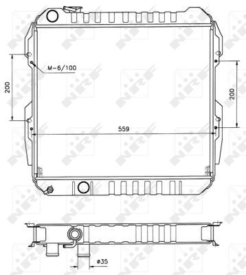 Motora dzesēsanas radiators - 506724