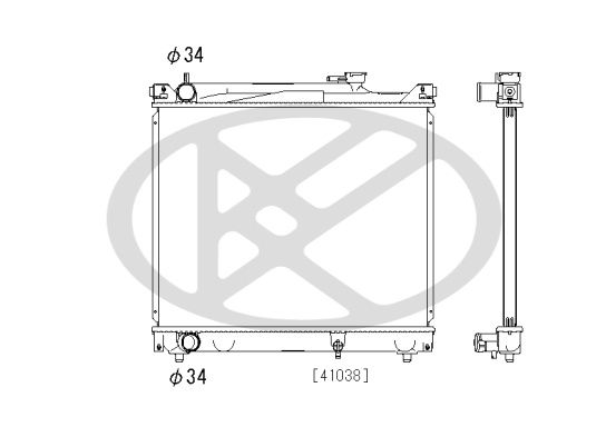 Motora dzesēsanas radiators - PL100832