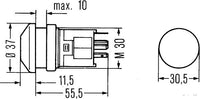 Avārijas gaismas signāla slēdzis - 6HF 003 916-031