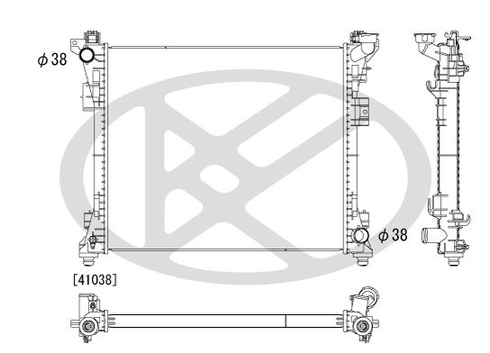 Motora dzesēsanas radiators - PL332246