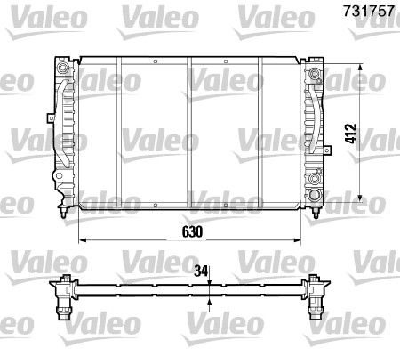 Motora dzesēsanas radiators - 731757