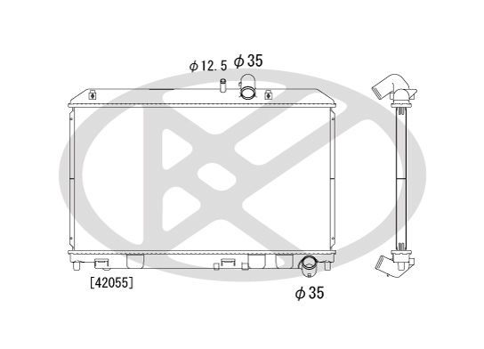 Motora dzesēsanas radiators - PL061615