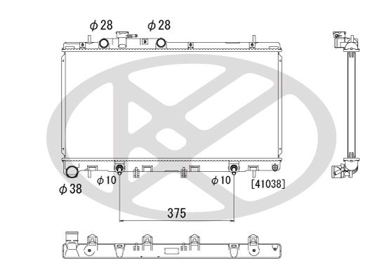 Motora dzesēsanas radiators - PL091335