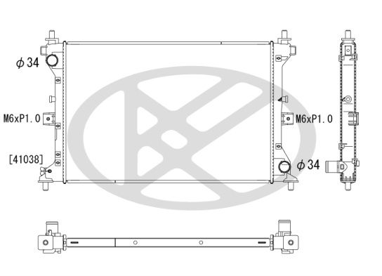 Motora dzesēsanas radiators - PL103661