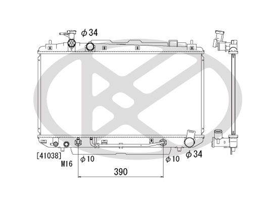 Motora dzesēsanas radiators - PL010984