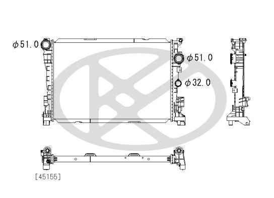 Motora dzesēsanas radiators - PL412947