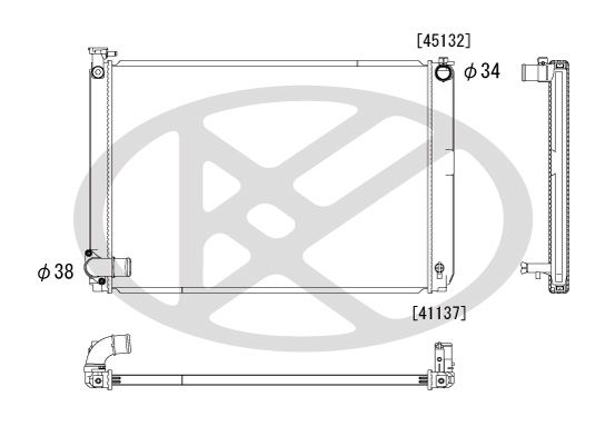 Motora dzesēsanas radiators - PL011979