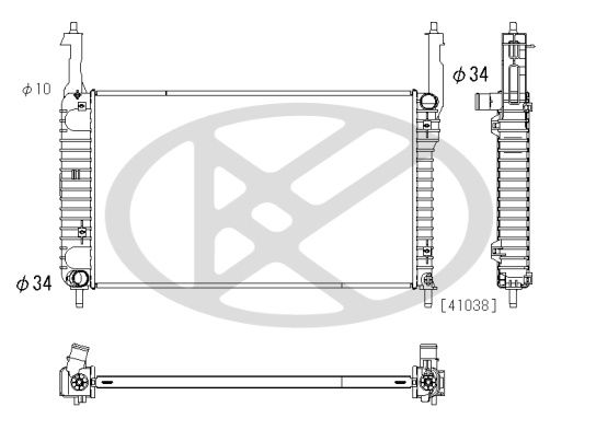 Motora dzesēsanas radiators - PL313374