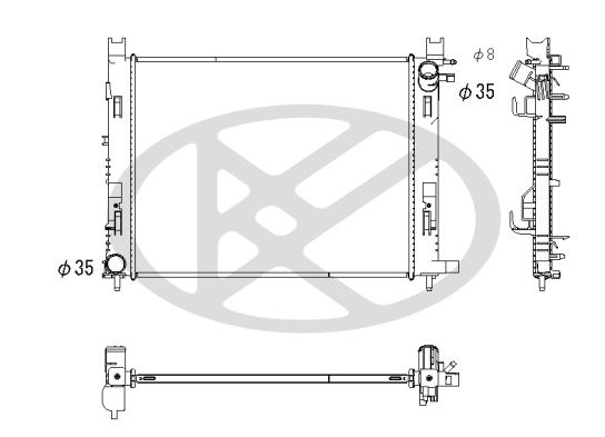 Motora dzesēsanas radiators - PL493524