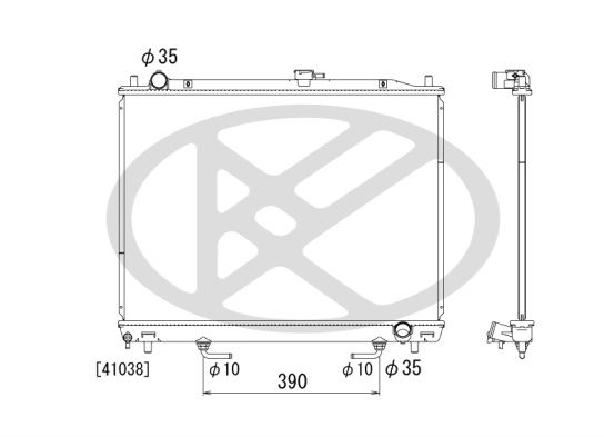 Motora dzesēsanas radiators - PL031758