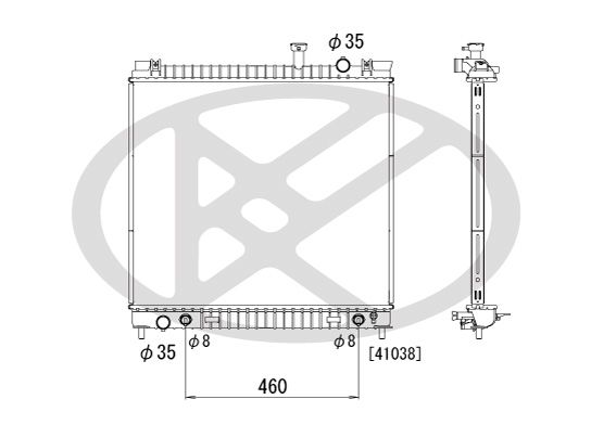 Motora dzesēsanas radiators - PL021687