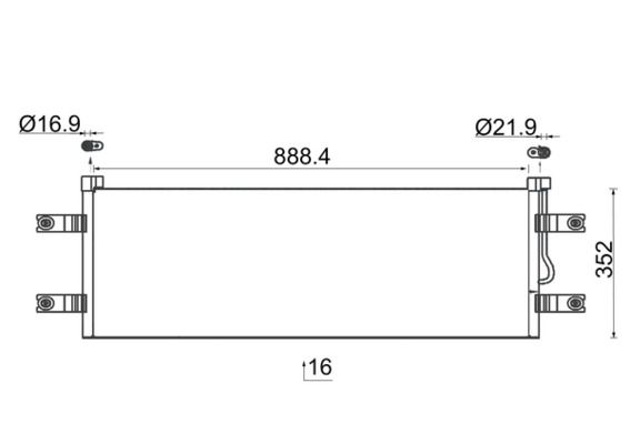Lauhdutin, ilmastointilaite - AC 784 000S
