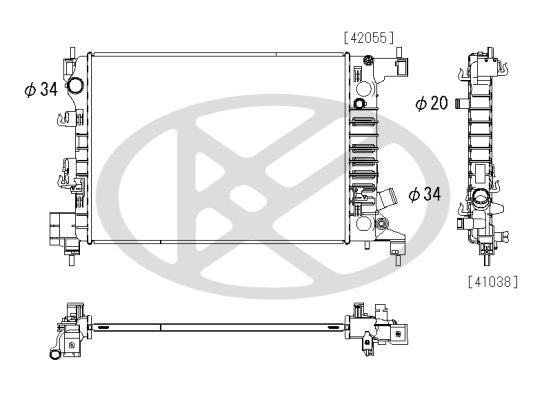 Motora dzesēsanas radiators - PL313209