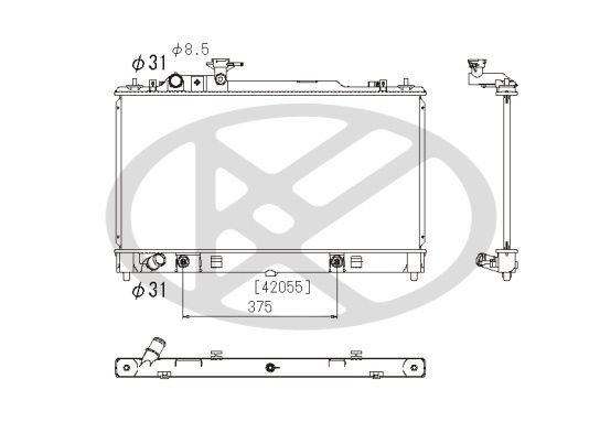 Motora dzesēsanas radiators - PL062645R