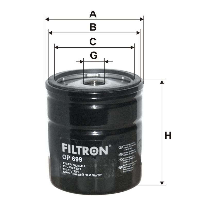 Eļļas filtrs - OP 699