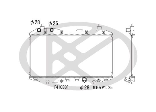 Motora dzesēsanas radiators - PL082055R