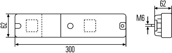 Aizmugurējais lukturis - 2VA 997 113-001