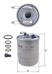 Degvielas filtrs - KL 490/1D