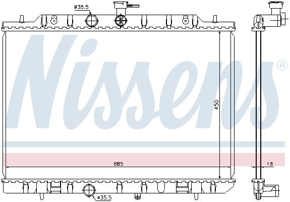 Motora dzesēsanas radiators - 68724