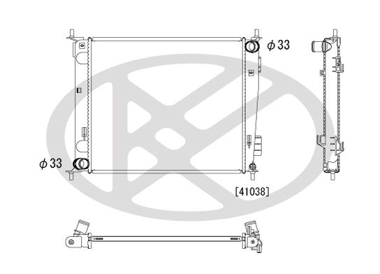 Motora dzesēsanas radiators - PL822503