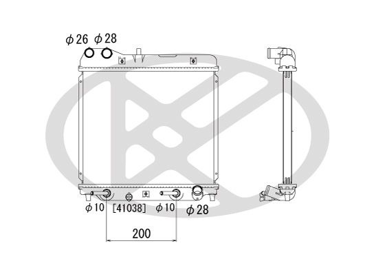 Motora dzesēsanas radiators - PL081257