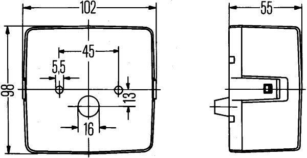 Aizmugurējais lukturis - 2SE 004 623-001