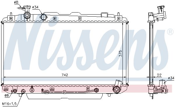 Motora dzesēsanas radiators - 64644A