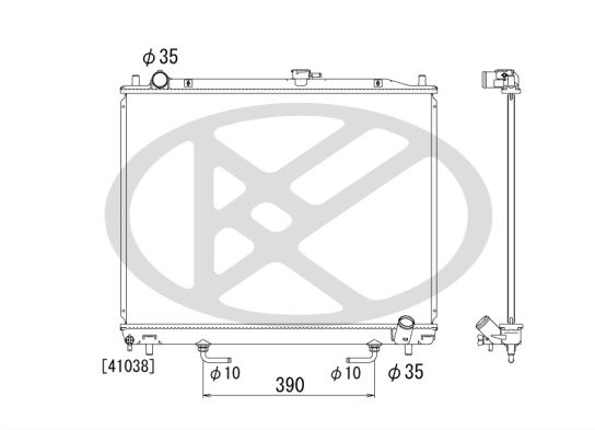 Motora dzesēsanas radiators - PL031304