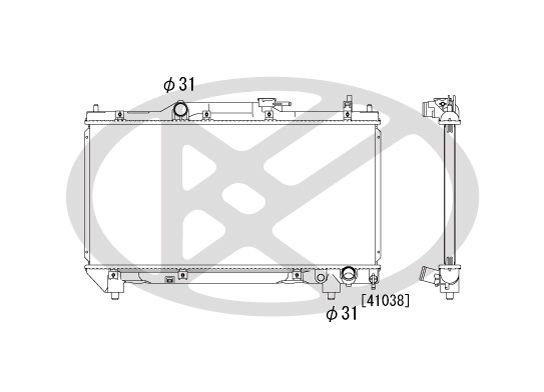 Motora dzesēsanas radiators - PL010874
